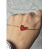 Pulsera corazón rojo