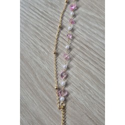 Pulsera piedras rosa