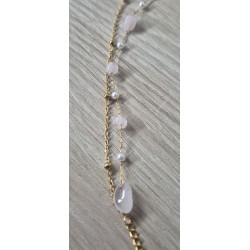 Pulsera piedras rosa