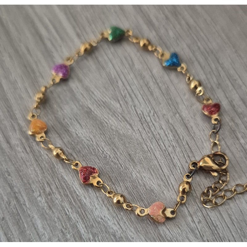 Pulsera corazón colores