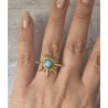 Anillo sol acero turquesa