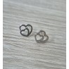 Pendientes doble corazón