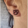 Pendientes doble corazón